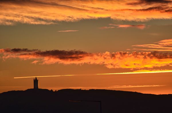 Scrabo Tower Sunset by John Hutton